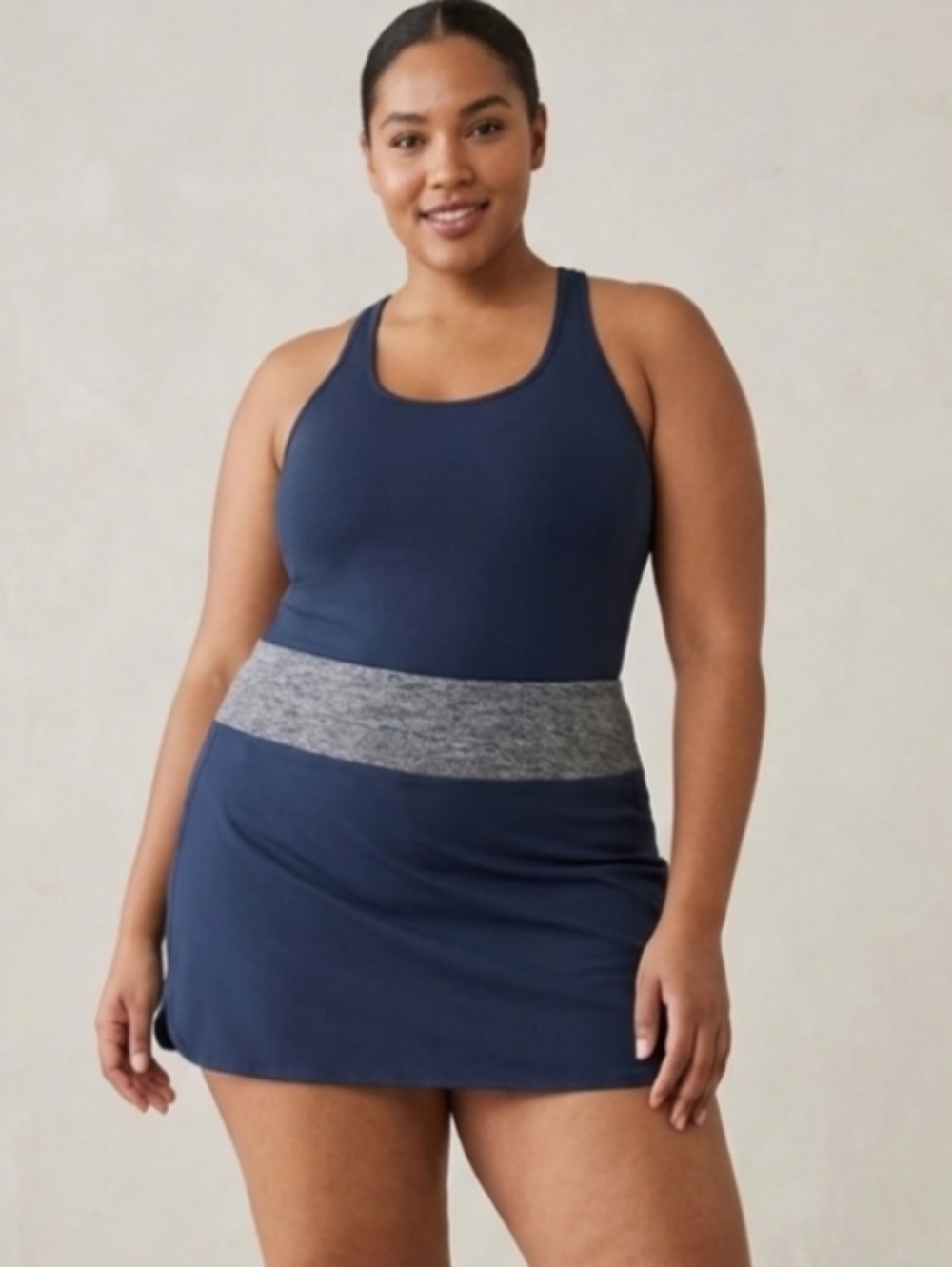 TUFF ATHLETICS Activewear Skort with Heathered Elastic Waistband, Size XL